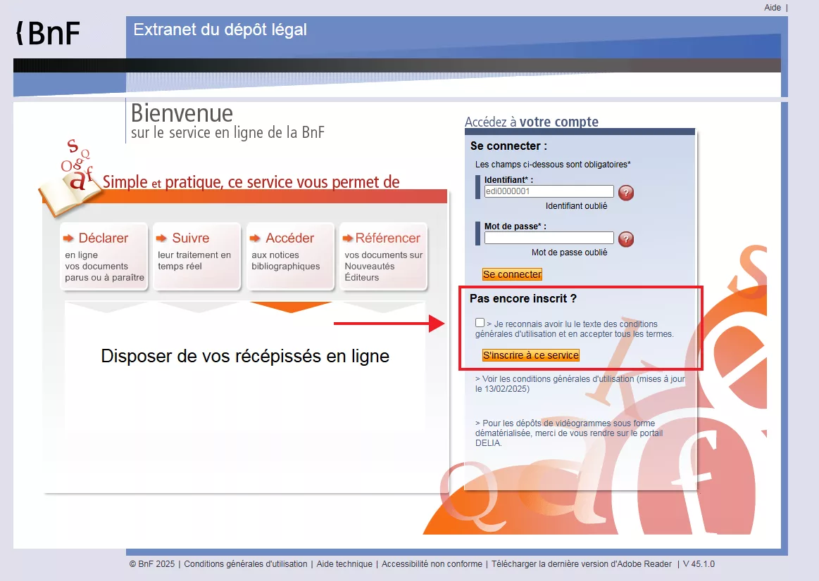 Création d'un compte à la BNF