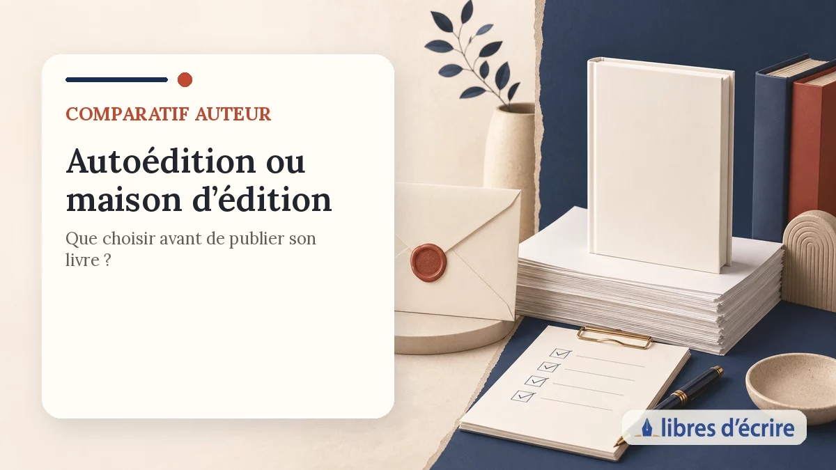 Illustration comparant autoédition et maison d’édition pour publier un livre